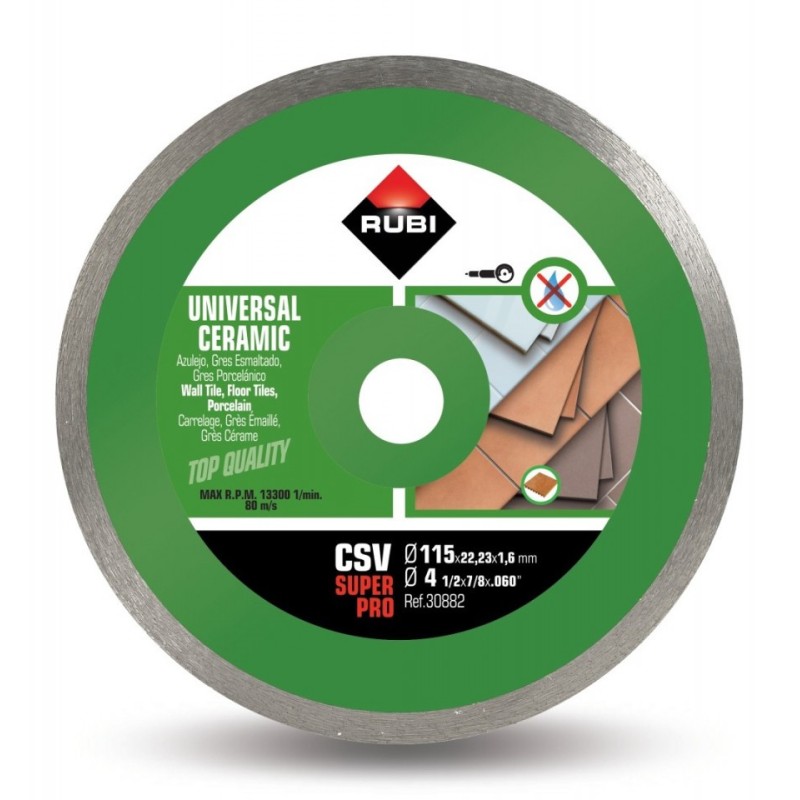 Disc diamantat pt. placi ceramice 115mm, CSV 115 SuperPro - RUBI-30882