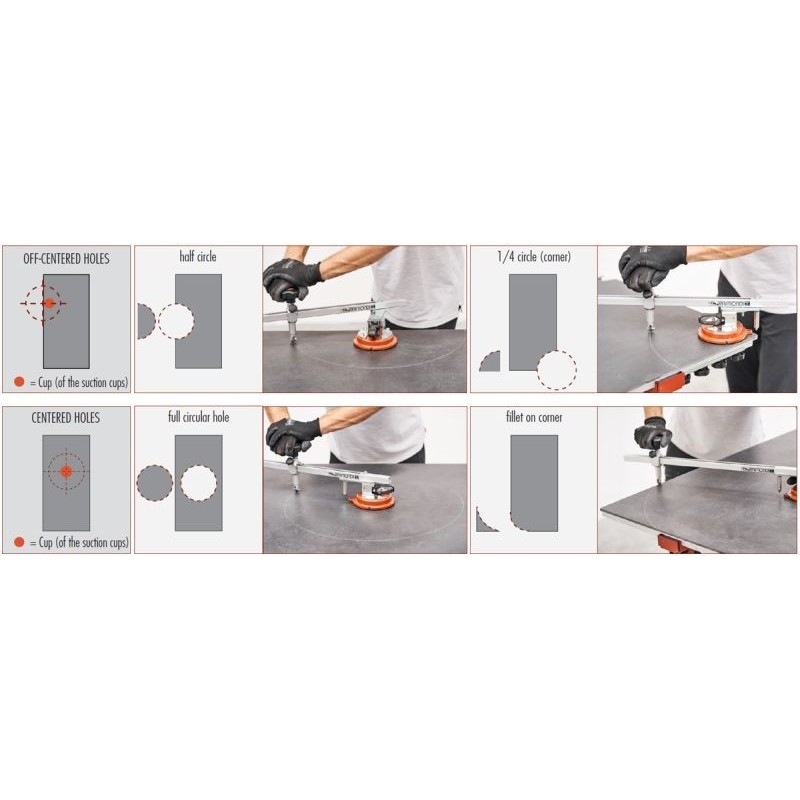 Sistem manual de taiere pt. placi Kompass - taieri circulare - Raimondi-433KOMP50