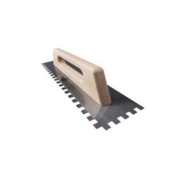 Gletiera dintata cu maner din lemn 48cm, 12mm - RUBI-73973