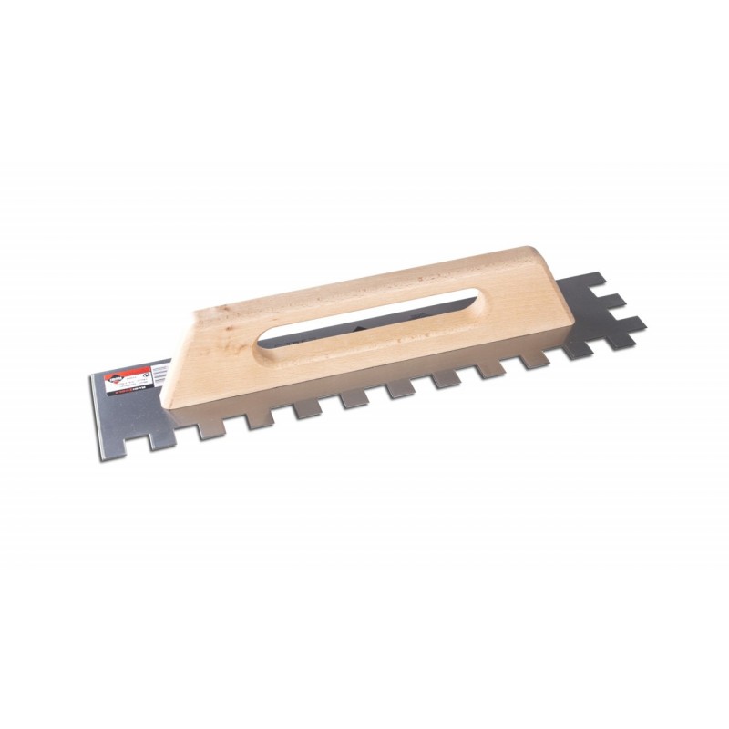 Gletiera dintata cu maner din lemn 48cm, 20mm - RUBI-75962