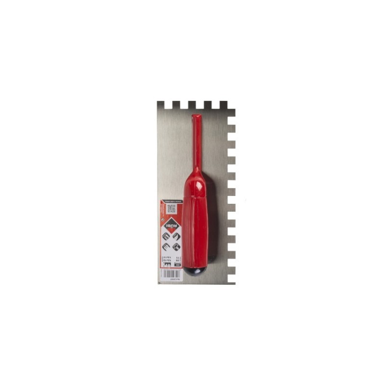 Gletiera dintata cu maner plastic 28cm, 12mm - RUBI-25907