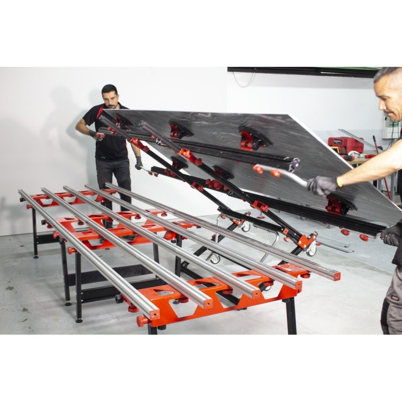 Masa de lucru SLAB pt. placi ceramice de dimensiuni mari, 180cm, 250kg - RUBI-18935