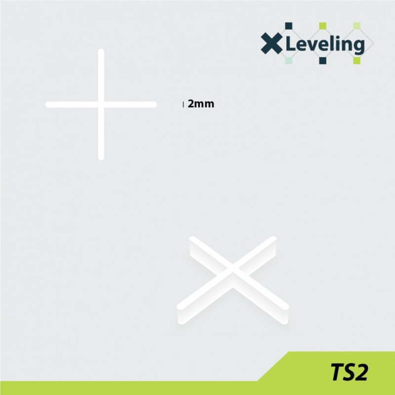 Distantiere ( Cruciulite ) pt. placi - gresie si faianta - Rost 2 mm - 500 buc - XLEV-TS2-500