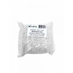 Distantiere tip T ( Teuri ) pt. placi - gresie si faianta - Rost 3 mm - 500 buc - XLEV-TST3-500