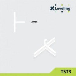 Distantiere tip T ( Teuri ) pt. placi - gresie si faianta - Rost 3 mm - 500 buc - XLEV-TST3-500