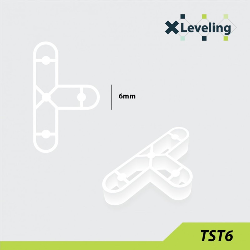 Distantiere tip T ( Teuri ) pt. placi - gresie si faianta - Rost 6 mm - 250 buc - XLEV-TST6-250