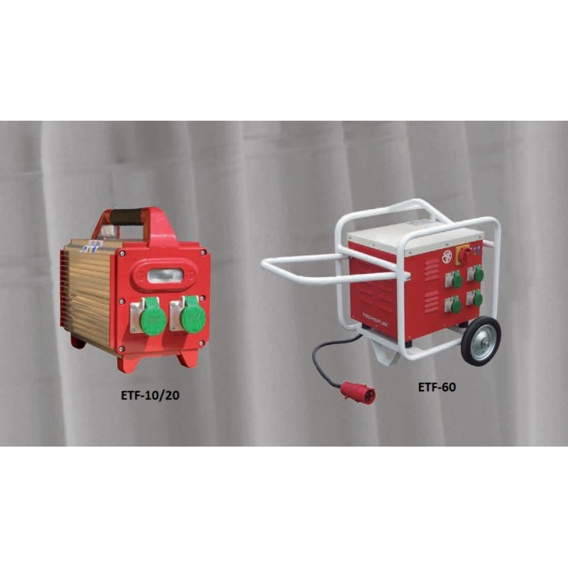 Convertizor electric de frecventa, ETF-20, 2 KVA, 2 iesiri 42 V/200 Hz (Monofazic 230 V/ 50-60 Hz) - Technoflex-141553R012 Convertizor electric de frecventa, ETF-20, 2 KVA, 2 iesiri 42 V/200 Hz (Monofazic 230 V/ 50-60 Hz) - Technoflex-141553R012