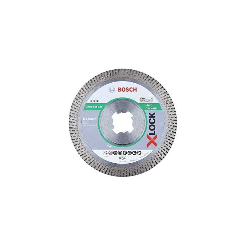 Bosch Disc de taiere diamantat X-LOCK Best for Hard Ceramic 125x22,23x1.6x10mm