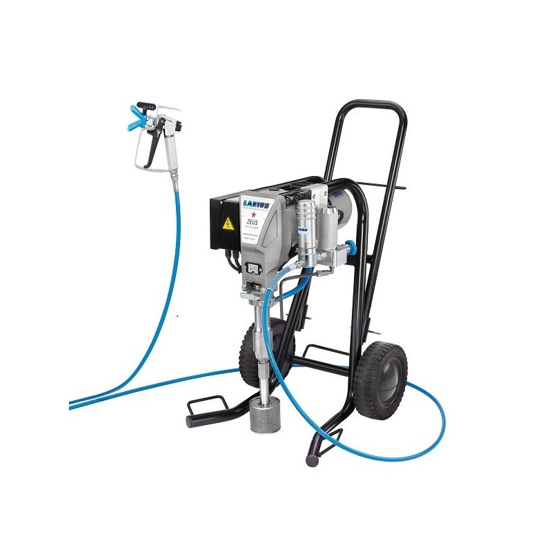 Pompa de vopsit / zugravit AIRLESS Industriala cu Carucior - Complet Echipata - 4L/min - Larius Zeus Pompa de vopsit / zugravit AIRLESS Industriala cu Carucior - Complet Echipata - 4L/min - Larius Zeus