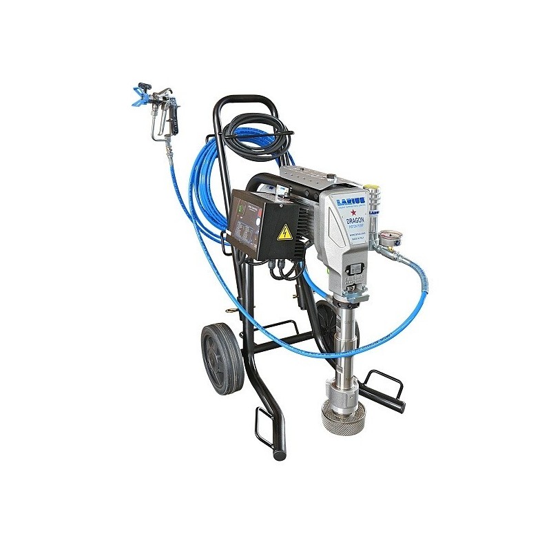 Pompa de vopsit / zugravit AIRLESS Industriala cu Carucior - Complet Echipata - 5L/min - Larius Dragon Pompa de vopsit / zugravit AIRLESS Industriala cu Carucior - Complet Echipata - 5L/min - Larius Dragon