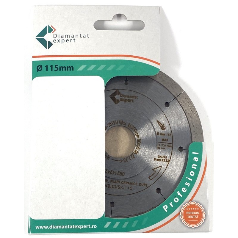 Disc DiamantatExpert pt. Taieri Extra Fine in Portelan Dur 115x22.2 (mm) Ultra Premium - DXWD.CUSK.115