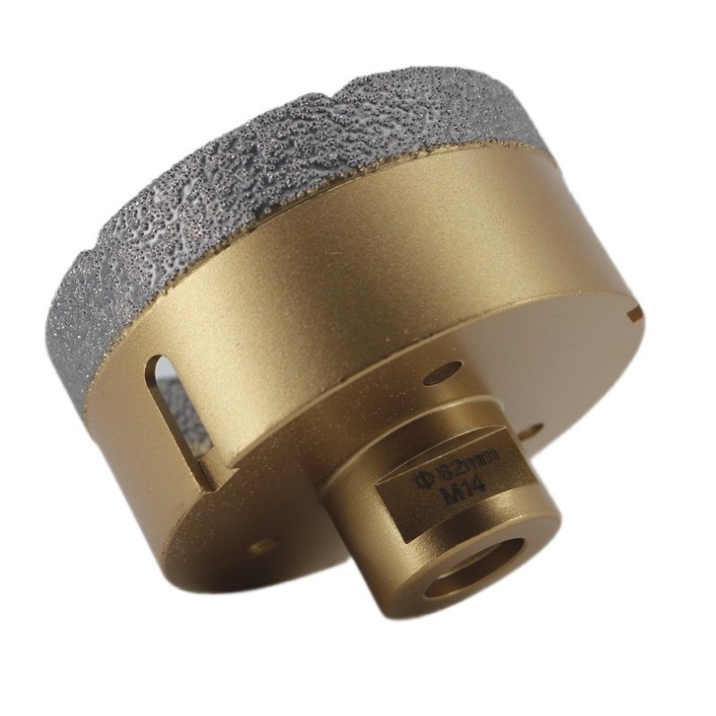 Carota diamantata pt. gresie portelanata & piatra - diam. 82mm - Premium - DXDY.GOLDrill.82