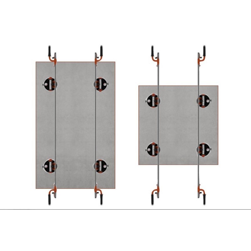 Sistem de transport pt. placi de dimensiuni mari, Easy-move 150 - 4 ventuze RV175, 150cm - Raimondi-432EM04V150