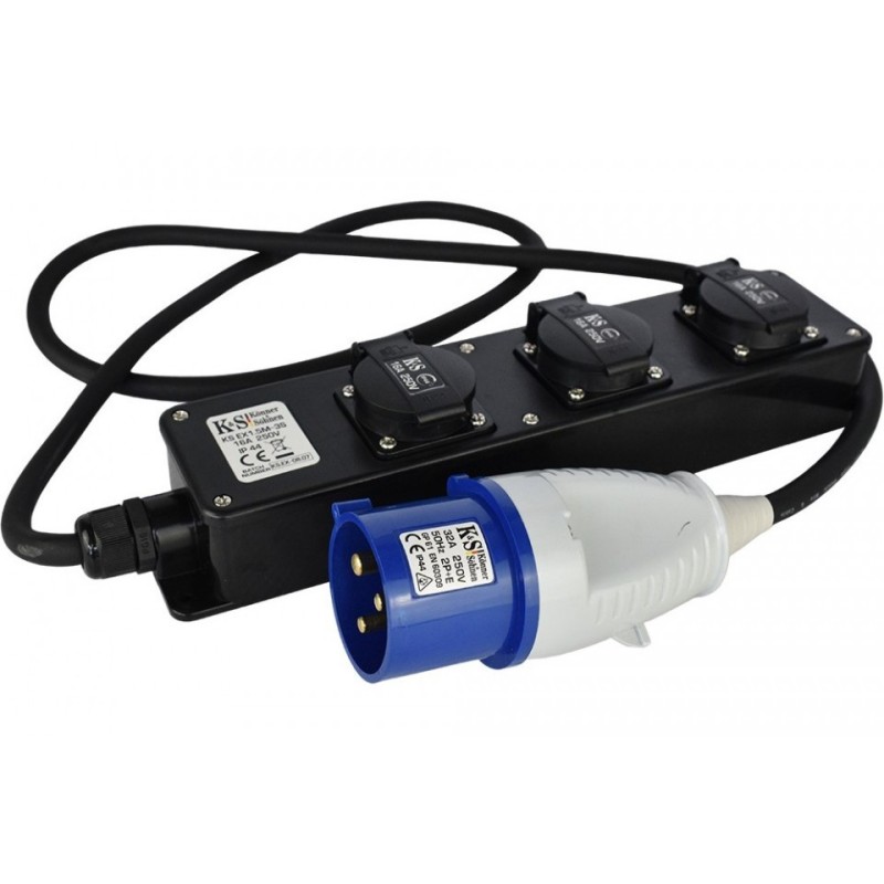 Prelungitor 230V Stecher Euro - 3x Priza Casnica - max 5000W - KS-EX1.5M-3S Prelungitor 230V Stecher Euro - 3x Priza Casnica - max 5000W - KS-EX1.5M-3S