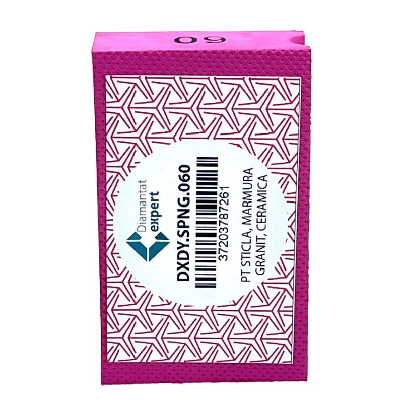 Burete diamantat pt. slefuiri / finisari - # 60 - granit, piatra, portelan, sticla 90x55mm Super Premium - DXDY.SPNG.060