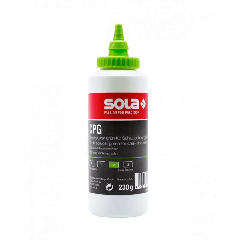 Creta de marcare pt. aparate de trasare cu sfoara, verde CPG, 230gr - Sola-66153101