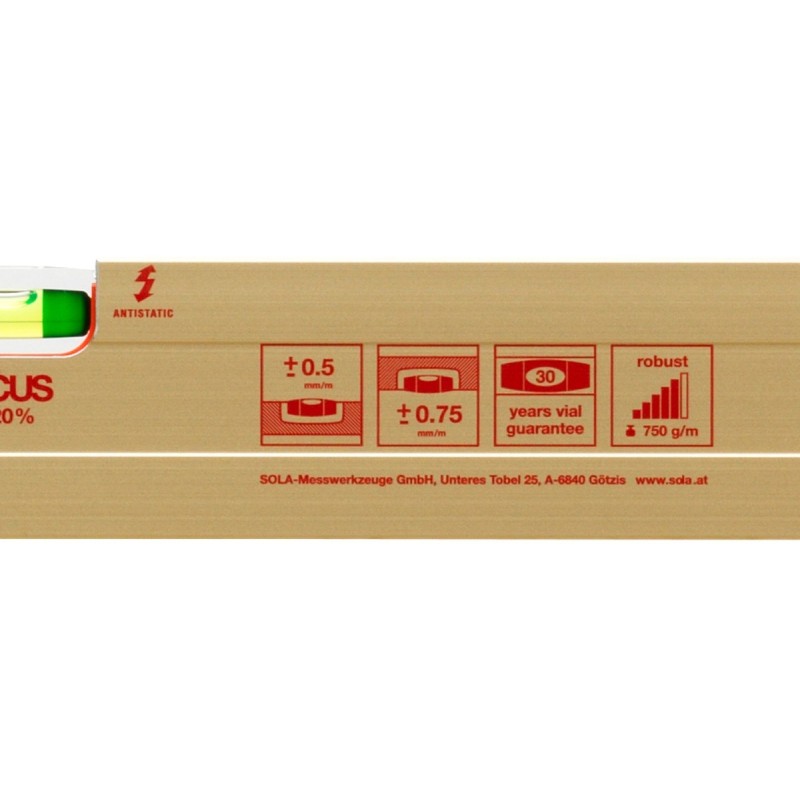 Nivelă cu bula ( Boloboc ) cu profil tubular, 80cm AZ 3 80 - Sola-01169101