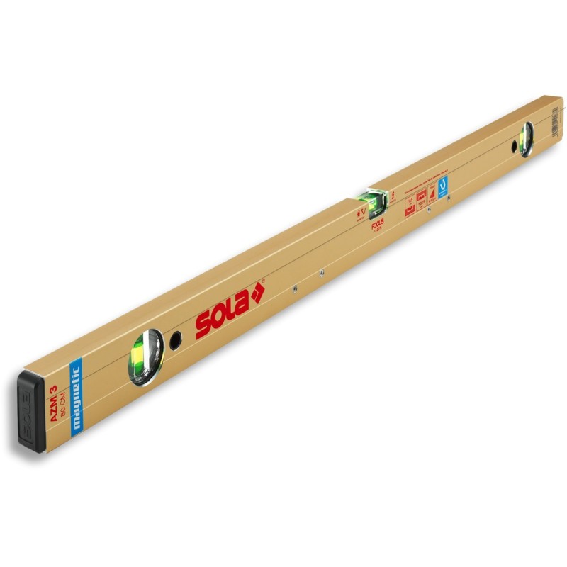 Nivelă cu bula (Boloboc magnetic) cu profil tubular, 80cm AZM 3 80 - Sola-01823101