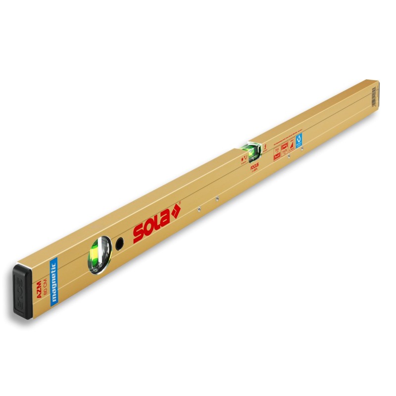 Nivelă cu bula (Boloboc magnetic) cu profil tubular, 40cm AZM 40 - Sola-01820501