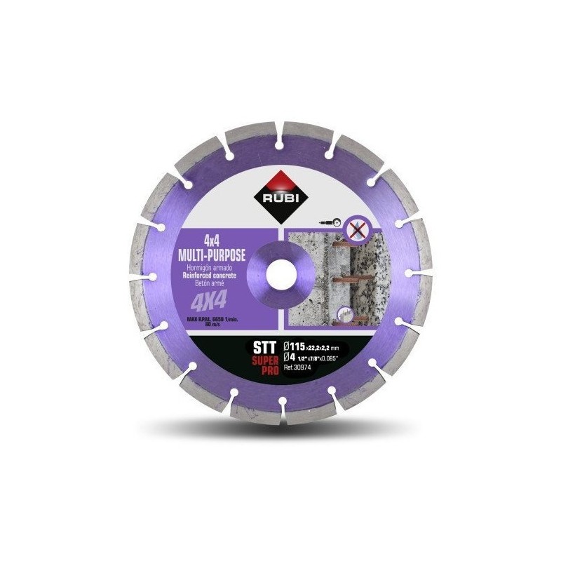 Disc diamantat multi-uz 115mm, STT 115 SuperPro - RUBI-30974