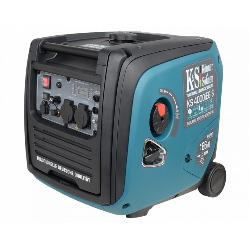 Generator de curent 4 kW inverter - HIBRID (GPL + benzina) - insonorizat - Konner & Sohnen - KS-4000iEG-S