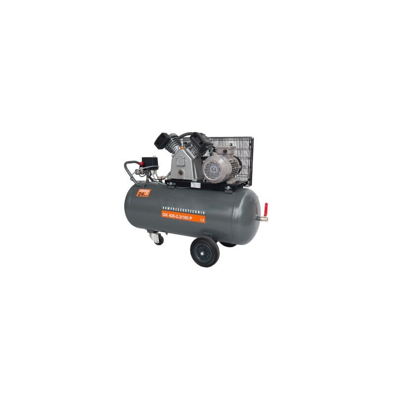 Compresor de aer profesional cu piston - 2,2kW, 420 L/min, 10 bari - Rezervor 100 Litri - WLT-PROG-420-2.2/100A