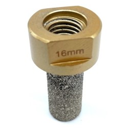 Freza tip deget pt. frezari in gresie portelanata si piatra - diametrul 16mm, lungime 50mm - prindere M14 - DXDY.GOLD.Finger.D16 Freza tip deget pt. frezari in gresie portelanata si piatra - diametrul 16mm, lungime 50mm - prindere M14 - DXDY.GOLD.Finger.D16