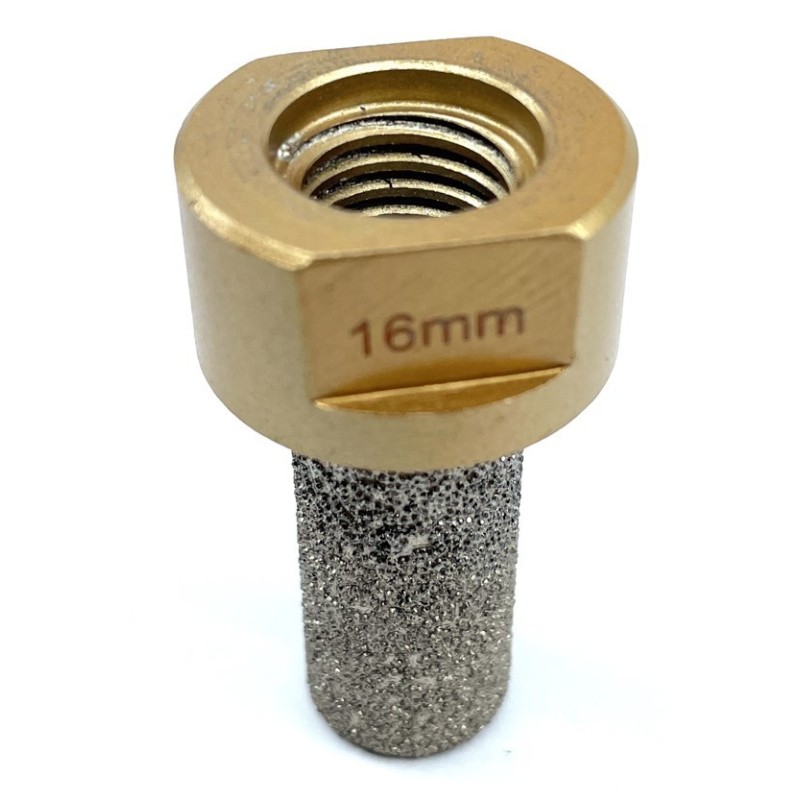 Freza tip deget pt. frezari in gresie portelanata si piatra - diametrul 16mm, lungime 50mm - prindere M14 - DXDY.GOLD.Finger.D16 Freza tip deget pt. frezari in gresie portelanata si piatra - diametrul 16mm, lungime 50mm - prindere M14 - DXDY.GOLD.Finger.D16