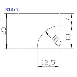Freza Diamantata Profil L20mm pt. Marmura, Granit si Gresie - DXDY.FGM.D75L20
