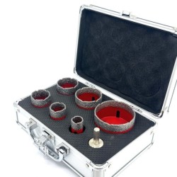 Set carote diamantate pt. gresie portelanata & piatra - diam. 20, 28, 35, 43, 50, 68mm Profesional Standard - DXDY.REDrill.BigSe