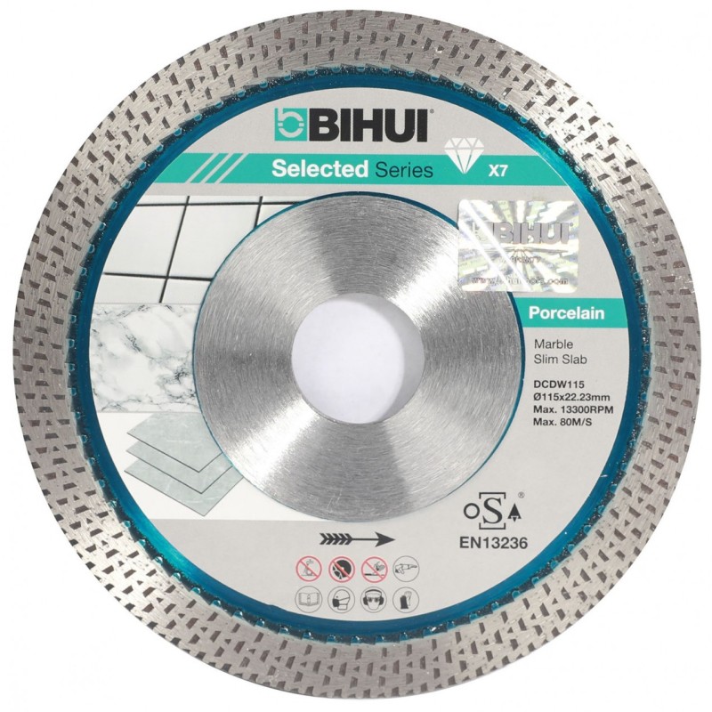 Disc Diamantat pt. Portelan dur, Placi ceramice 115x22.2 (mm) Super Premium - BIHUI-DCDW115