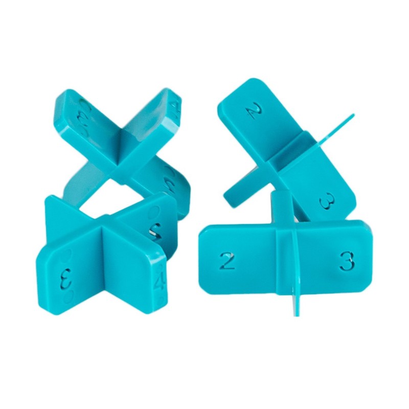 Distantieri cu dimensiuni multiple pentru placi de gresie, faianta si placi, rost 1-4mm, 50buc - BIHUI-TSM50