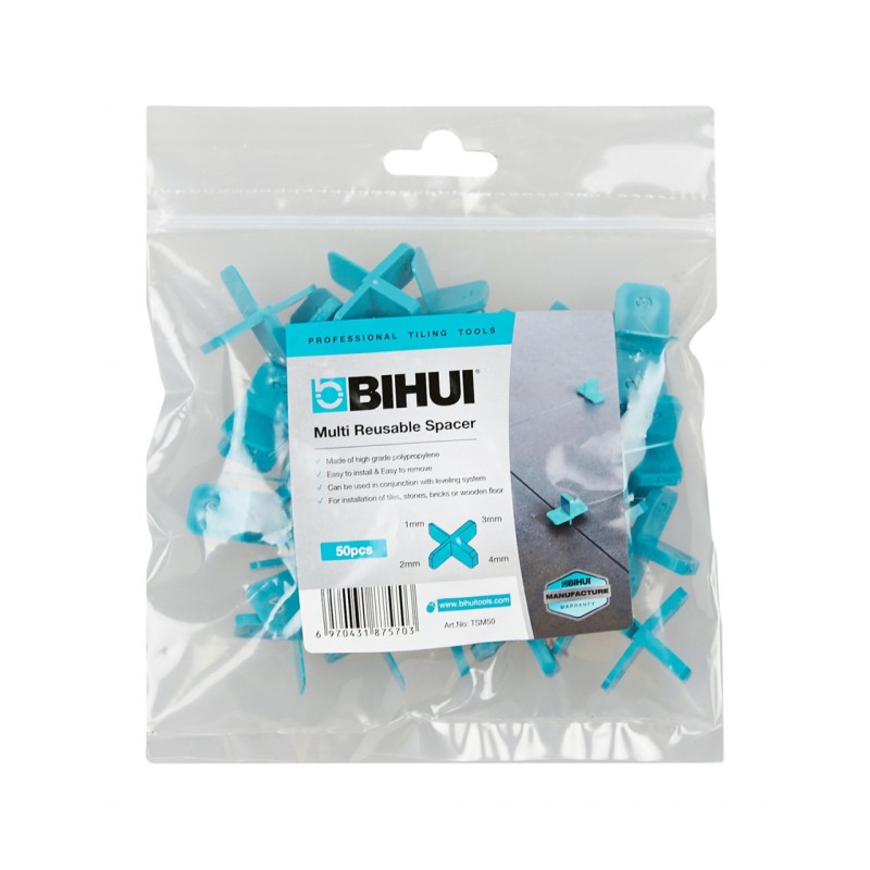 Distantieri cu dimensiuni multiple pentru placi de gresie, faianta si placi, rost 1-4mm, 50buc - BIHUI-TSM50 Distantieri cu dimensiuni multiple pentru placi de gresie, faianta si placi, rost 1-4mm, 50buc - BIHUI-TSM50