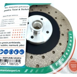 Disc DiamantatExpert lipit in vid pt. taiere si slefuire 125xM14 (mm) Super Premium - DXDY.DVB.125.M14