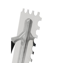 Gletiera dintata INOX 280 x 120mm, Rotund - BIHUI-PTSB20