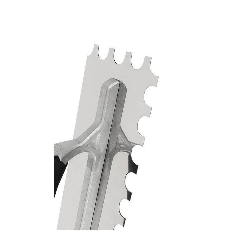 Gletiera dintata INOX 280 x 120mm, Rotund - BIHUI-PTSB20