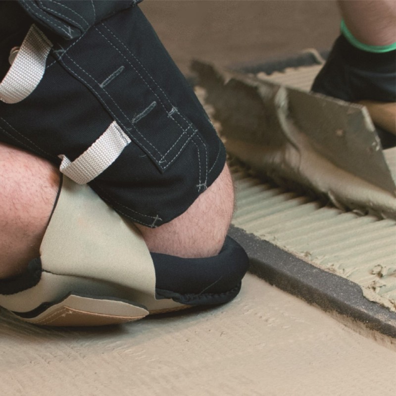 Genunchiere profesionale din piele sintetica - BIHUI-BLKP