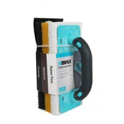 Set Dristi cu Burete / Tampon pentru curatare (1 maner, 3 baze), 250x120mm - BIHUI-CSPK4