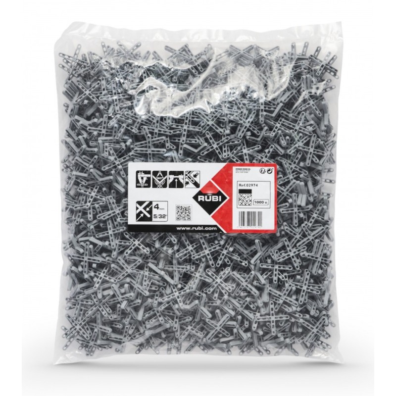 Distantiere ( Cruciulite ) pt. placi - gresie si faianta - Rost 4 mm - 1000 buc - RUBI-2974