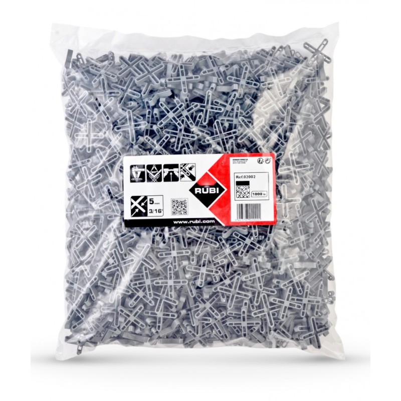 Distantiere ( Cruciulite ) pt. placi - gresie si faianta - Rost 5 mm - 1000 buc - RUBI-2002