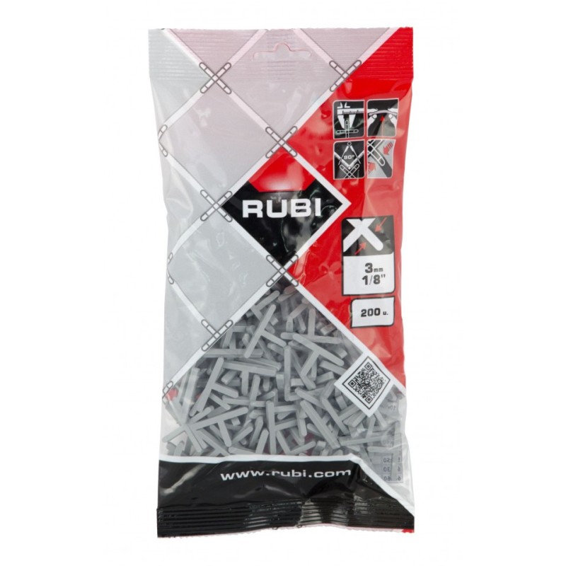 Distantiere tip T ( Teuri ) pt. placi - gresie si faianta - Rost 3 mm - 200 buc - RUBI-2923