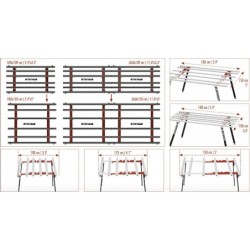 Masa modulara de lucru BM180PLUS - MK3, 180x150cm (compusa din 394MAXIKIPLUS1 + 394MAXIKITPA) - Raimondi-394MAMK3PLUS