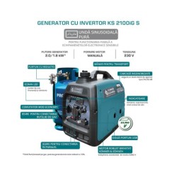 Generator de curent 2.0 kW inverter - HIBRID (GPL + benzina) - insonorizat - Konner & Sohnen - KS-2100iG-S