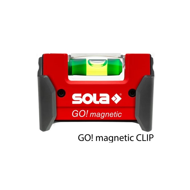 Nivela cu bula (boloboc) GO! magnetic, cu clips curea - Sola-01621201