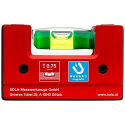 Nivela cu bula (boloboc) GO! magnetic, cu clips curea - Sola-01621201