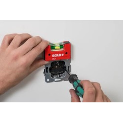 Nivela cu bula (boloboc) GO! magnetic, cu clips curea - Sola-01621201