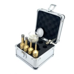 Set carote diamantate pt. gresie portelanata & piatra - diam. 6, 8, 10, 12 mm PREMIUM - DXDY.GOLDrill.MiniSet