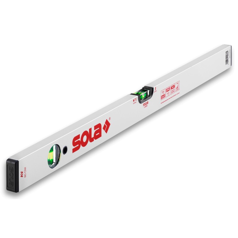 Nivelă cu bula ( Boloboc ) cu profil aluminiu, 180cm AV 180 - Sola-01111601