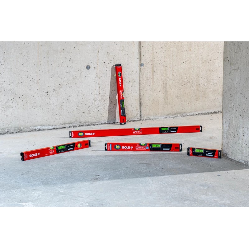 Nivela digitala cu bula ( Boloboc ) cu profil tubular RED Digital, 25cm - Sola-01730201