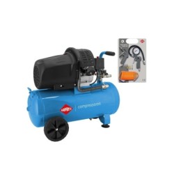 Compresor de aer profesional cu piston (cu accesorii) - Blue Series 2.2kW, 392L/min, 8 bari - Rezervor 50 Litri - AirPress-HL425